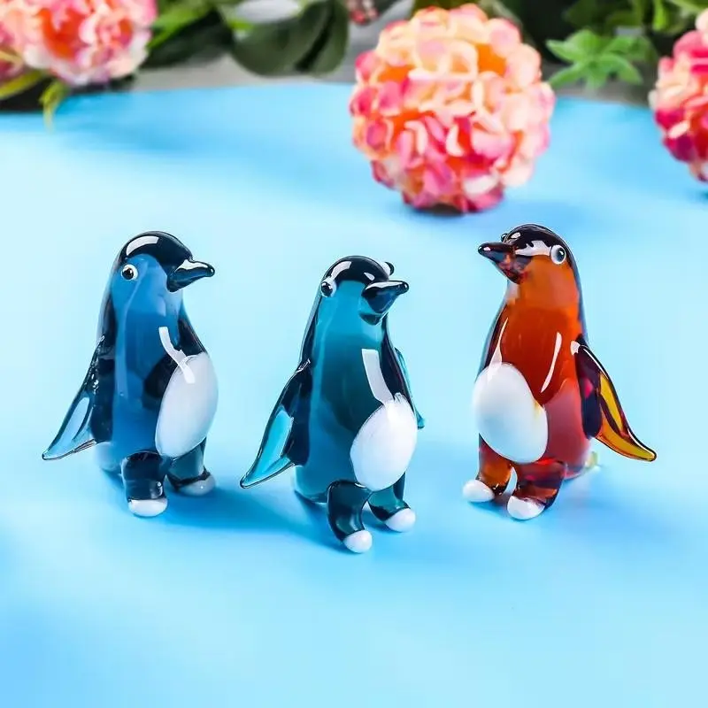 Artificial Crystal Penguin Sun Catcher, Creative Cartoon Cute Penguin Statue, Home Decor Collectible, Lovely Decoration for Living Room