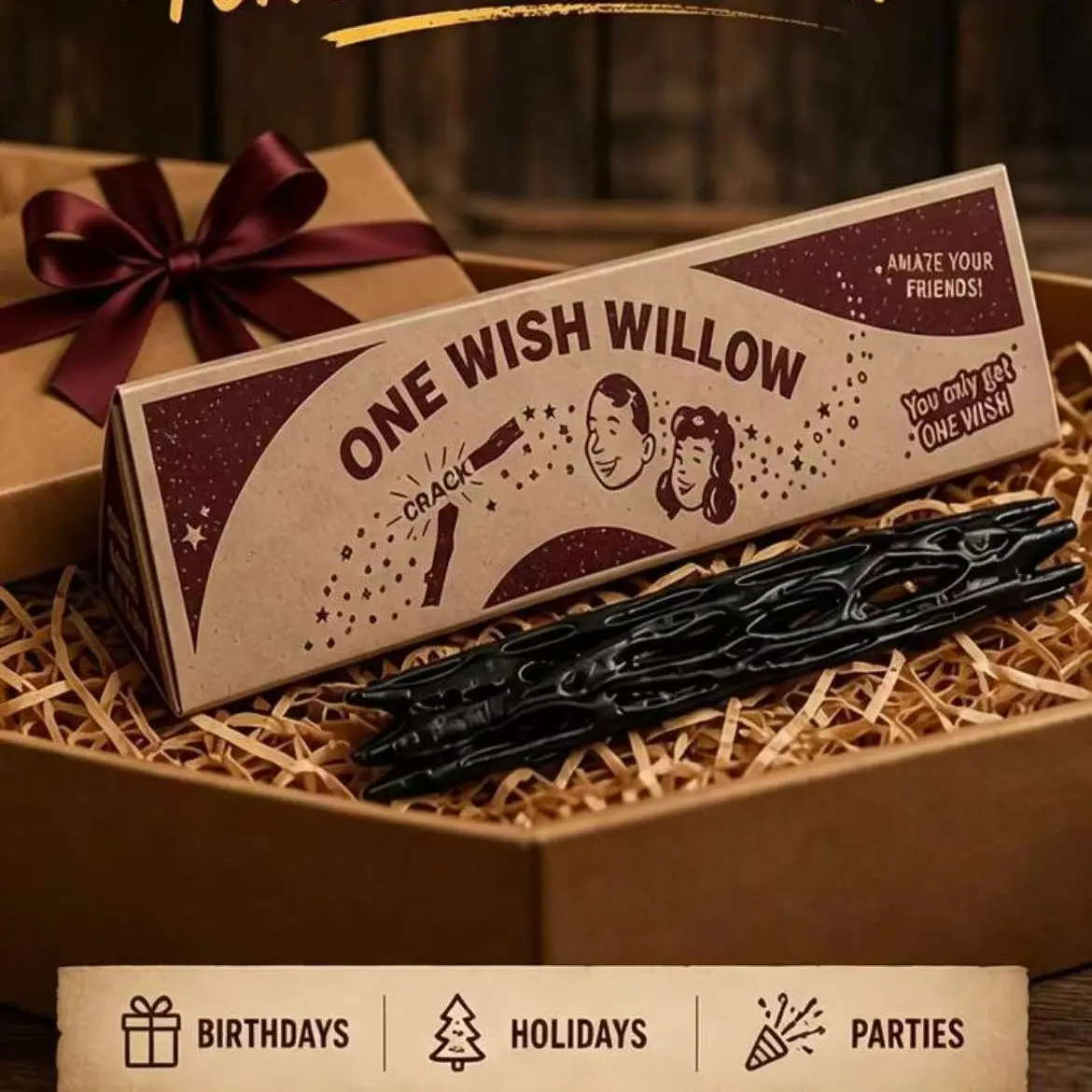 5pcs Vintage Wishing Willow Branch Desktop Ornament, Fun Party Interactive Wishing Prop, Creative Home Decor, Holiday Gift