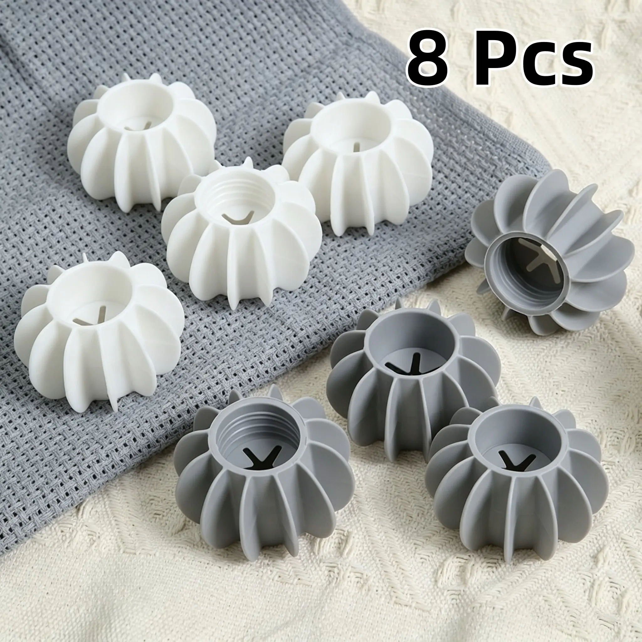 8pcs Large Anti-Tangle Stain Removal Laundry Balls, Home Use Drum Washing Machine, Practical Gift for Valentine's Day Christmas, Sunflower Design