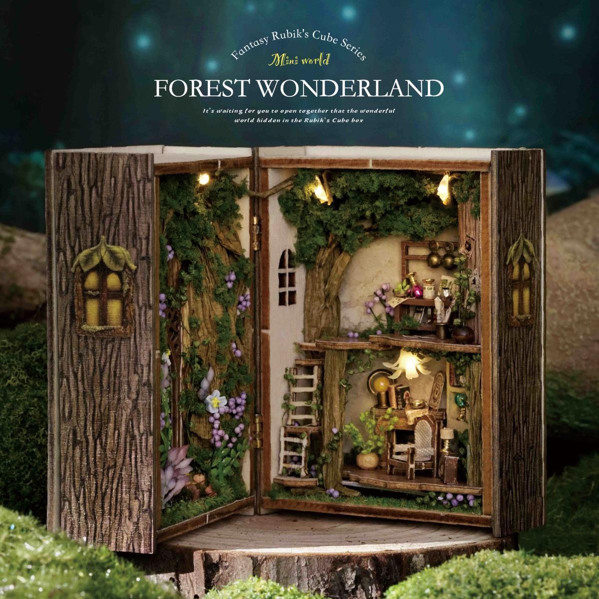 Fantasy Magic Cube Series DIY Miniature Dollhouse Cabin, 1 Box Wooden Handmade 3D Puzzle Model Toy and Creative Home Bedroom Decoration