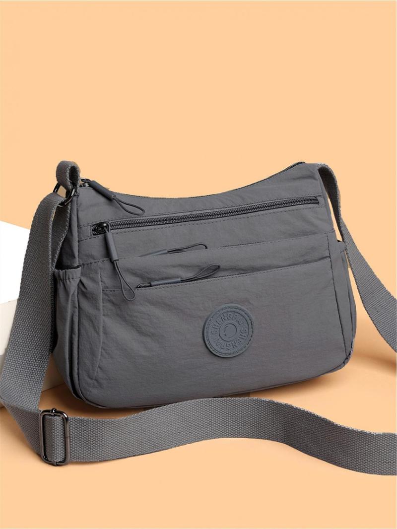 Women's Solid Color Fashionable Multi-pocket Zipper Crossbody Bag for Daily Use, Casual Trendy Versatile High-quality Daily Commuting Bag, Crossbody Purse