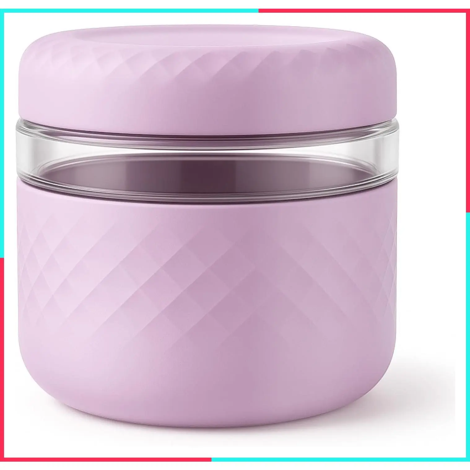 24 oz/3 Cup Glass Lunch Bowl with Airtight Lid, Leak & Spill Proof, BPA-Free, Microwave & Dishwasher Safe - Meal Prep & Food Storage Container for Lunch, Salad, Soup, Oats, Stew, Yogurt