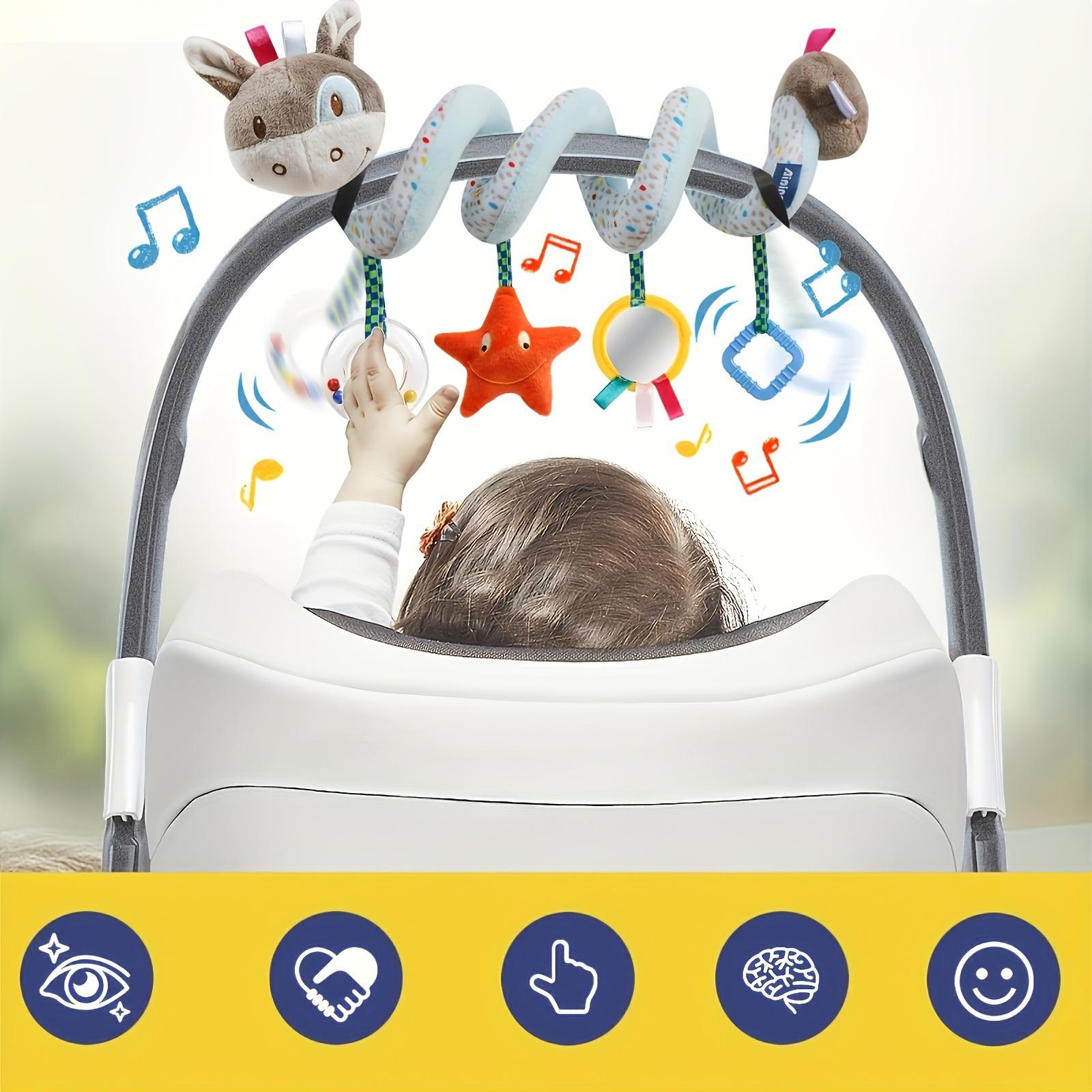 Spiral Plush Youngsters Car Seat Toy - Colorful Activity Stroller Mobile for Boys & Girls 0-12 Months, Perfect for Bassinet, Crib, & Youngsters Carrier - Ideal Birthday or Shower Gift, Youngsters Engagement Toy|Interactive Durable Youngsters Toy
