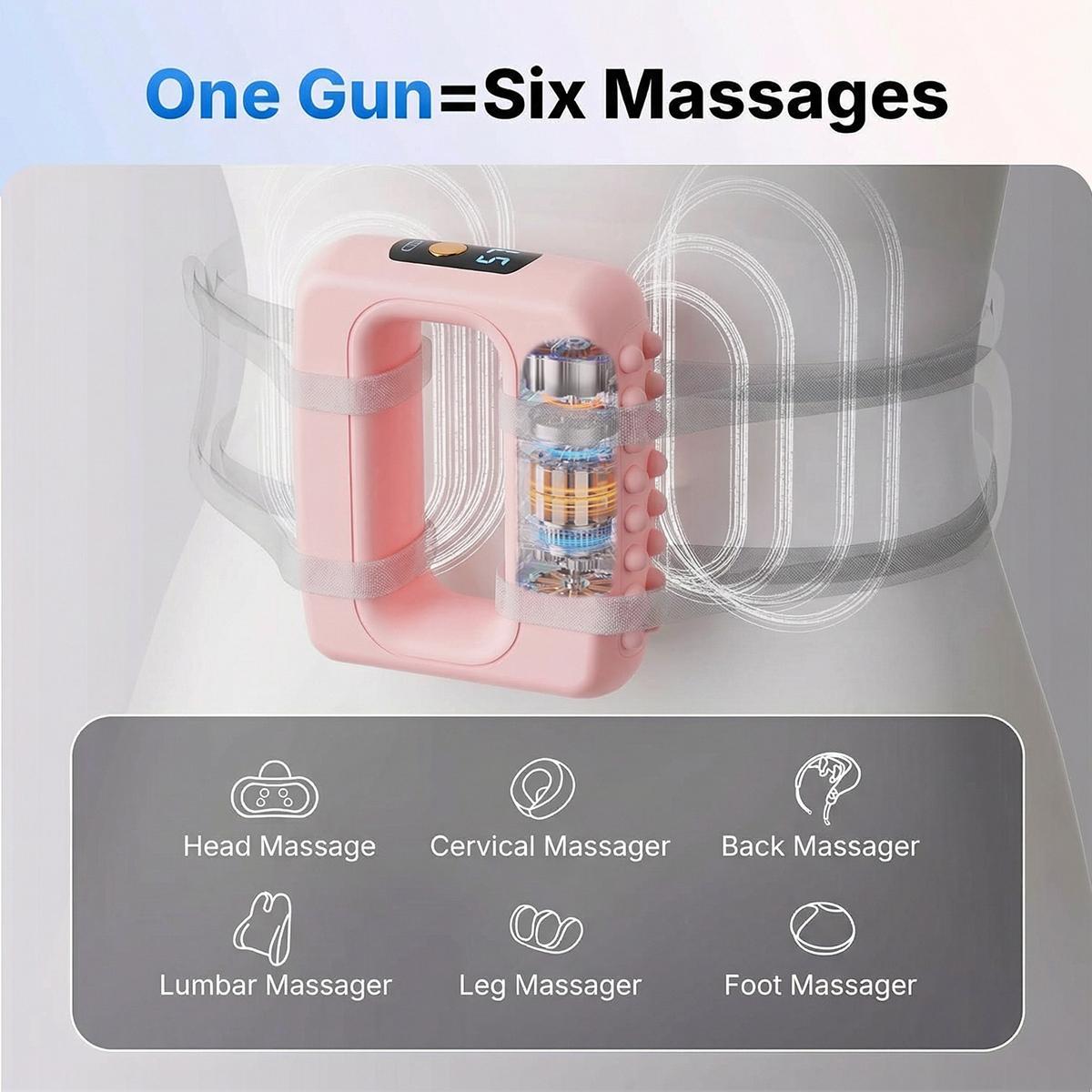 2026 Fascia Ring Massager - Cordless Rechargeable for Waist & Back Muscle Recovery | Ergonomic Electric Portable, Full-Body Relaxation Gift