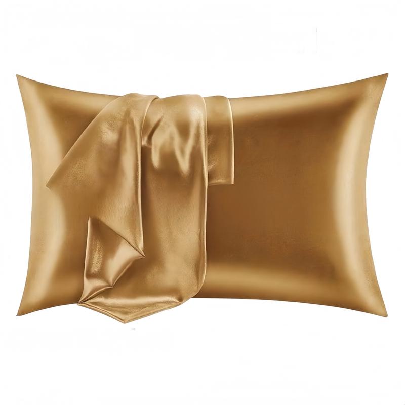 1/2pcs Luxury Soft Silk Pillowcases, Breathable Skin-Friendly Cool Feel, Pure Color Envelope Closure, Bedding Accessories