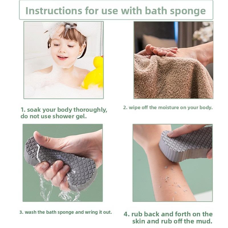 Magical exfoliating bath sponge, 3D ultra-soft exfoliating bath sponge, gentle on the skin and reusable, an alternative to exfoliating gloves, Exfoliating shower scrubber