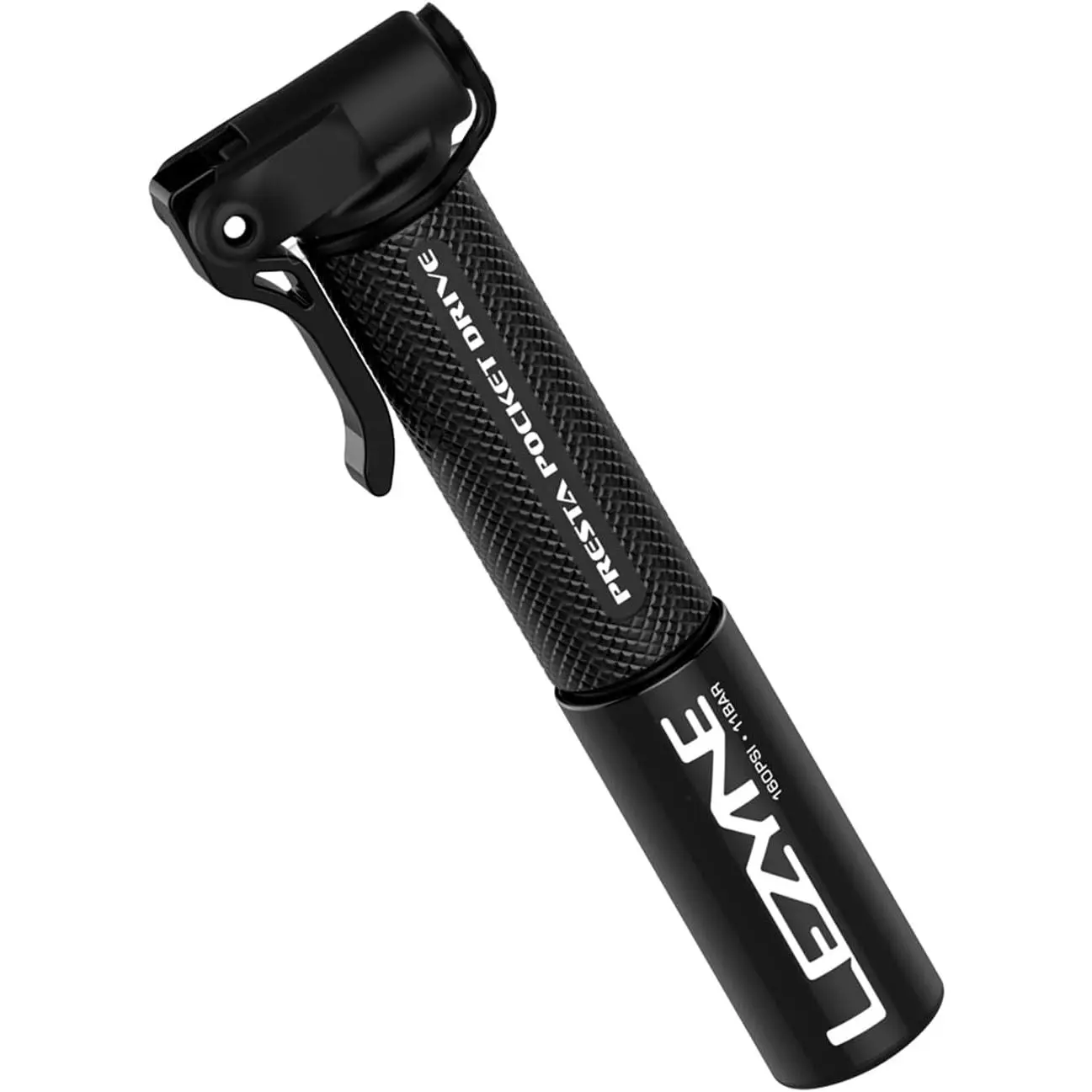 LEZYNE Presta Pocket Drive Bike Hand Pump - Compact Lightweight High-Pressure 160 PSI/11 Bar CNC-Machined Aluminum Bicycle Tire Inflation Pump, Easy-to-Use Portable Inflator| frame-mount-bike-pumps