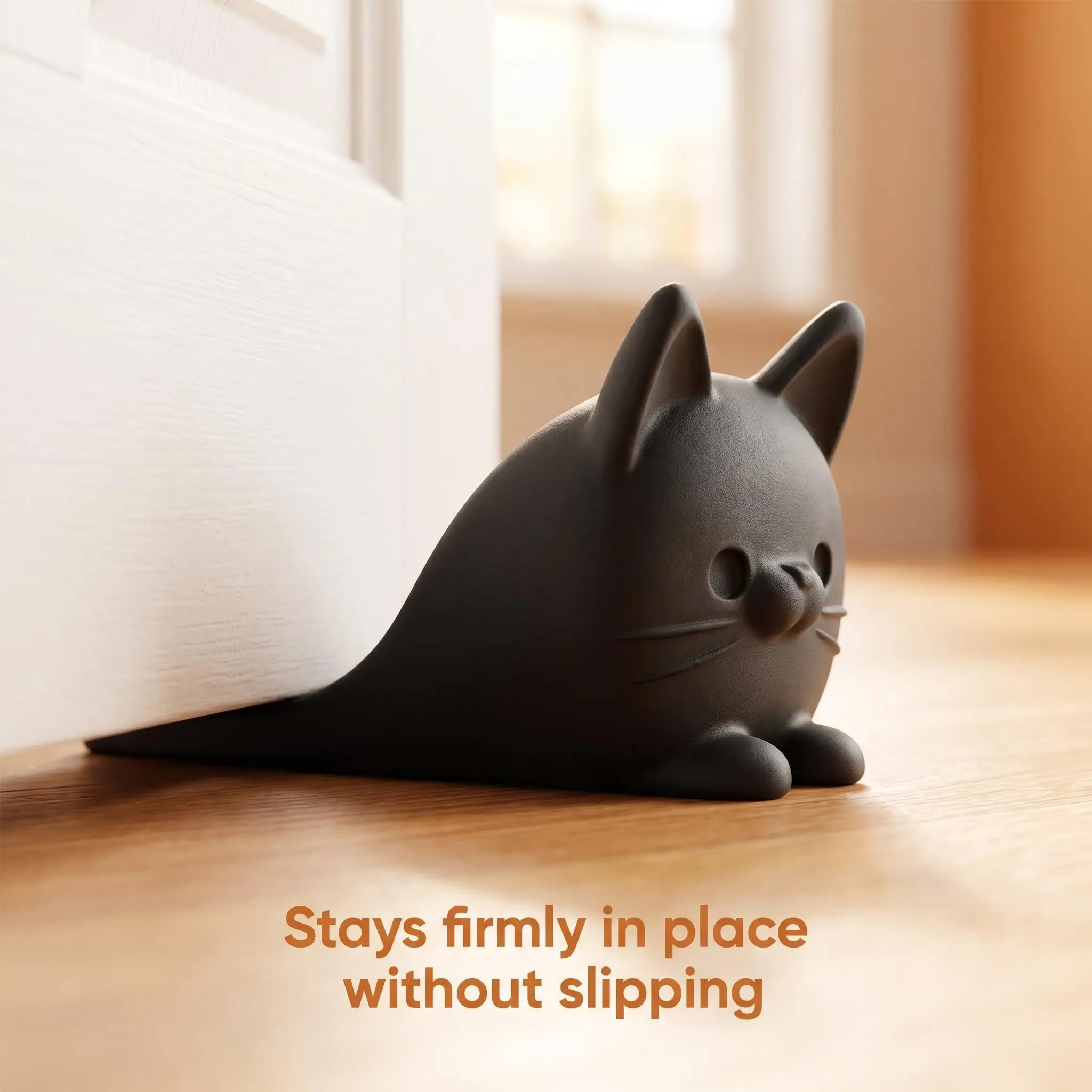 Cute Cat Door Stops, Heavy Duty Non-slip Wedge Floor Protectors, Durable Plastic Door Stops for Home Decor, Anti-collision Door Stops To Prevent Door Slamming and Scratching, Pet Lover Gifts