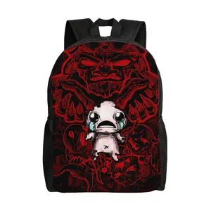 < Isaac's Union >   themed backpack - single-layer school bag, featuring the iconic Isaac print, washable, suitable for school, university, travel, and short trips, stylish and durable
