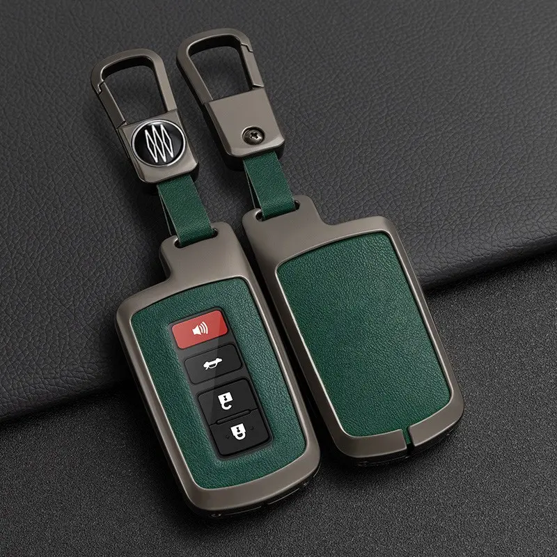 For Toyota Auris Camry RAV4 Avalon Yaris Verso 2012 2013 2014 2015 2016 2017 2018, Zinc Alloy 2/3/4 Buttons Key Fob Cover Car key Case Cover Protection Shell, offers protection against daily drops, scratches, Car Interior Accessories