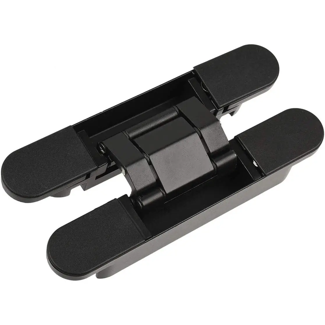 Hinges Concealed Door Hinge - Black, Zinc Alloy, Invisible, 3 Way Adjustable for  Door, Bookcase Door and  Doors 6 Inch (1 Hinge)