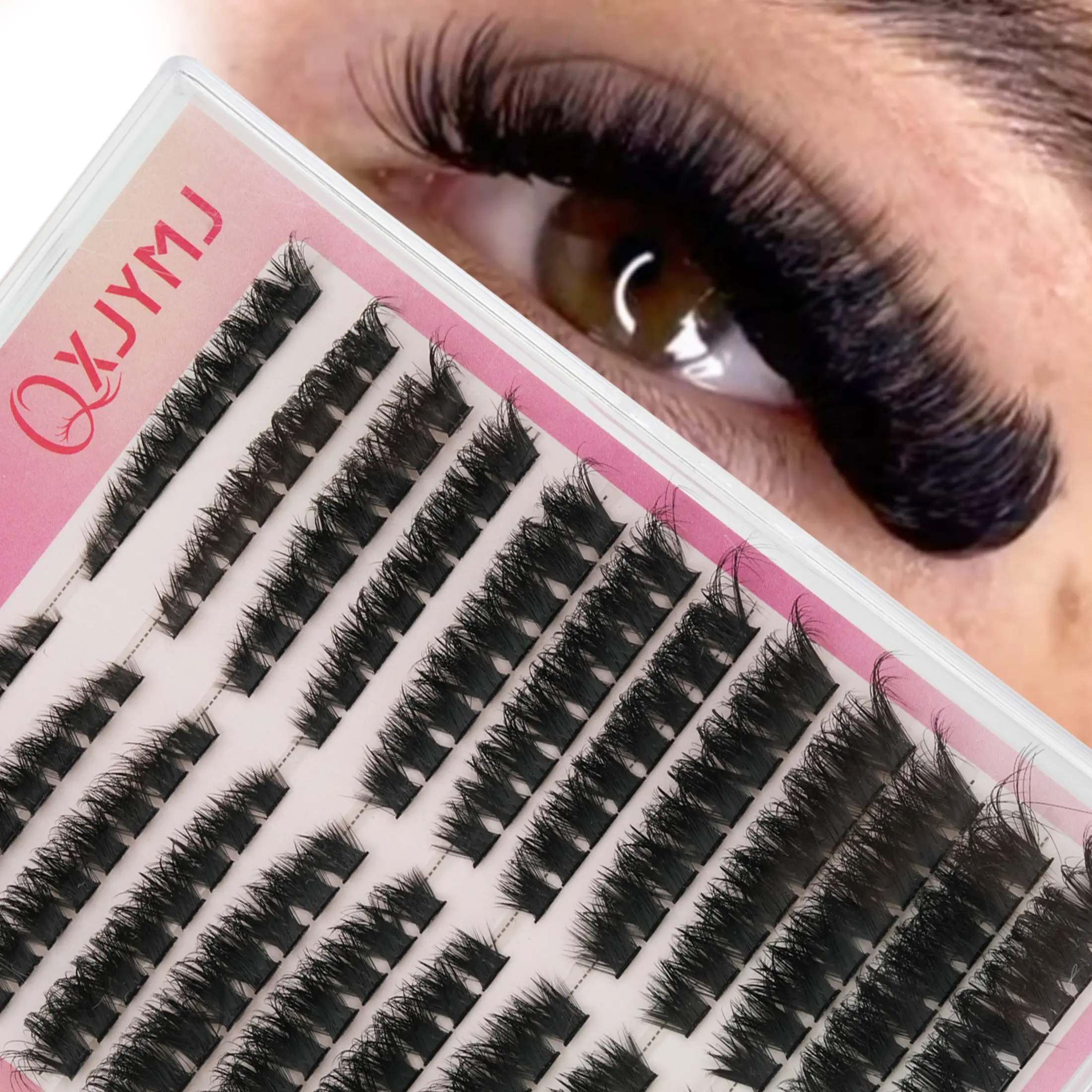 192 Pcs 100D D Curl False Lashes, 8-18mm Mixed Length, Lightweight Fiber, Reusable, Comfortable Fit, Ideal for Daily, Party, Role Play