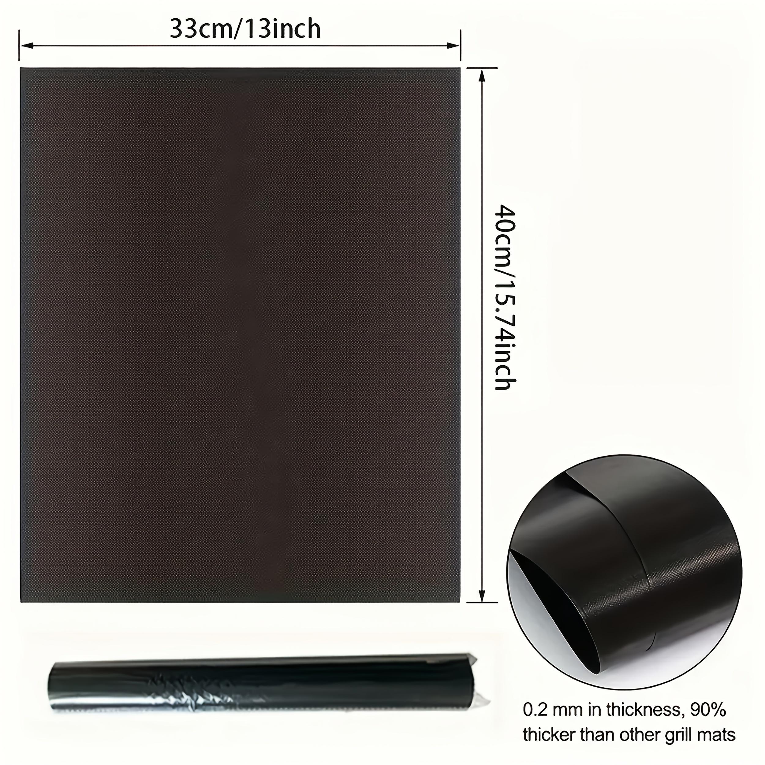 Heavy Duty Non-Stick Surface Multi-Functional Reusable Cooking Pad Thickened Fiberglass Liner for Stoves Toasters BBQ Grills Flexible Board for Baking Grilling Outdoor Use Heat Safe Up To 500°F