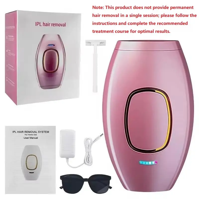 Portable Laser Hair Removal Device, Laser Hair Remover, Hair Removal Machine, Hair Removal Tool, Hair Removal Solution, Photon Skin Rejuvenation, Pain-Free Full Body Use, 5 Strength Levels, US Home Appliance