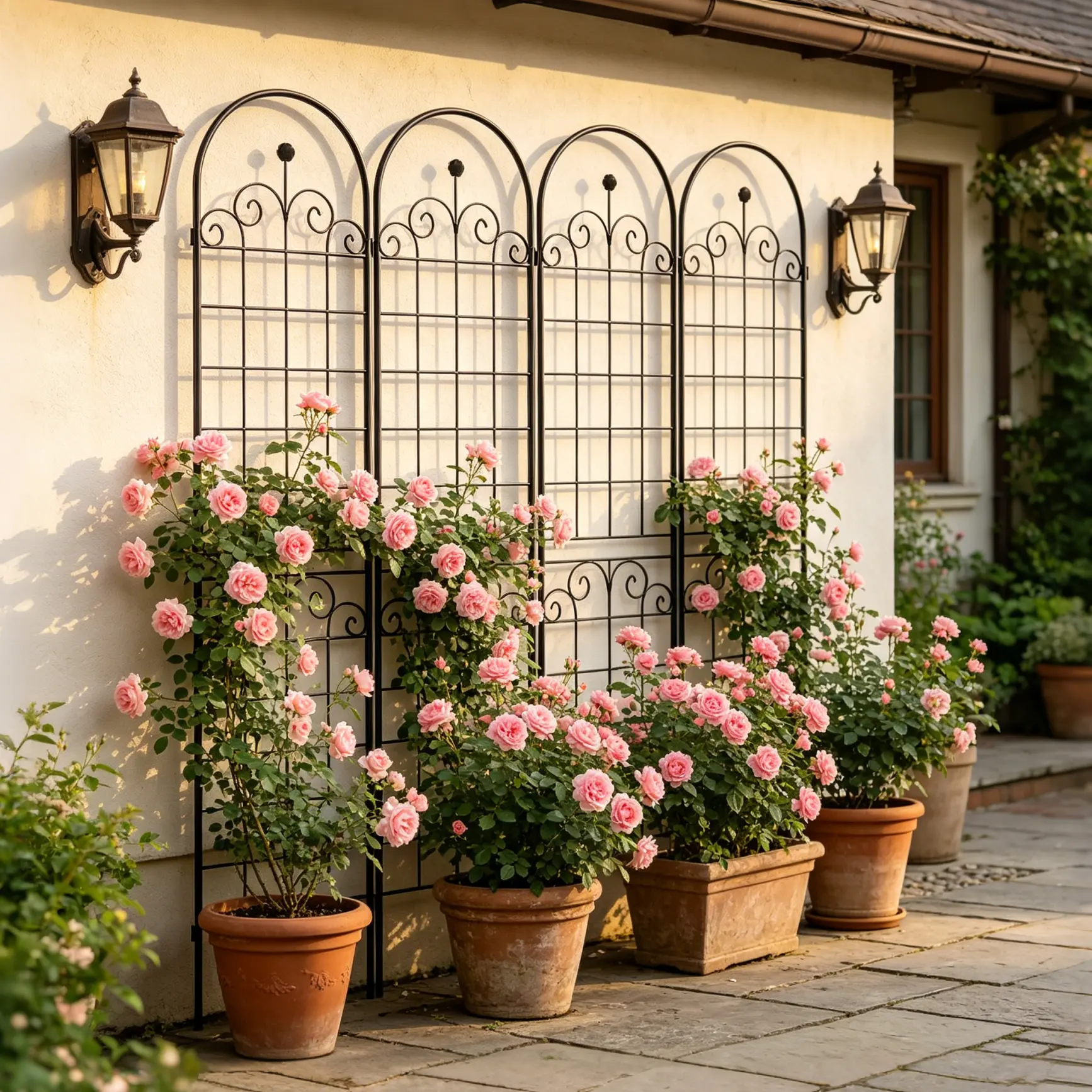 ARCH 4 Pack Metal Garden Trellis for Climbing Plants Outdoor 86.7x19.7 Inch Rustproof Plant Support Rose Trellis Netting Black Trellis for Climbing Roses Vines Flowers Vegetables Garden Fence Decor, Home Furniture and Household Product Search Terms