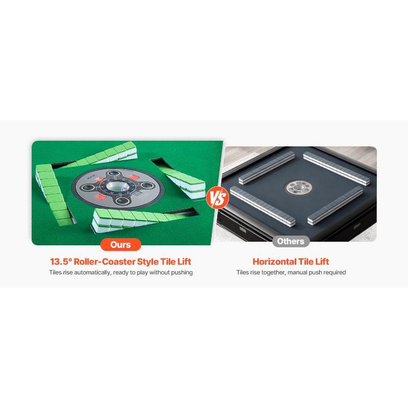 VEVOR Automatic Mahjong Table with Wheels, 2 Sets of 42 mm Tiles (152 Pcs), Roller Coaster Style Mahjong-Table, Foldable and Automatic Shuffler, for Home, Outdoor Leisure Gifts for Mahjong Players VEVOR Automatic Mahjong Table with Wheels, 2 Sets of 42 mm Tiles (152 Pcs), Roller Coaster Style Mahjong-Table, Foldable and Automatic Shuffler, for Home, Outdoor Leisure Gifts for Mahjong Players