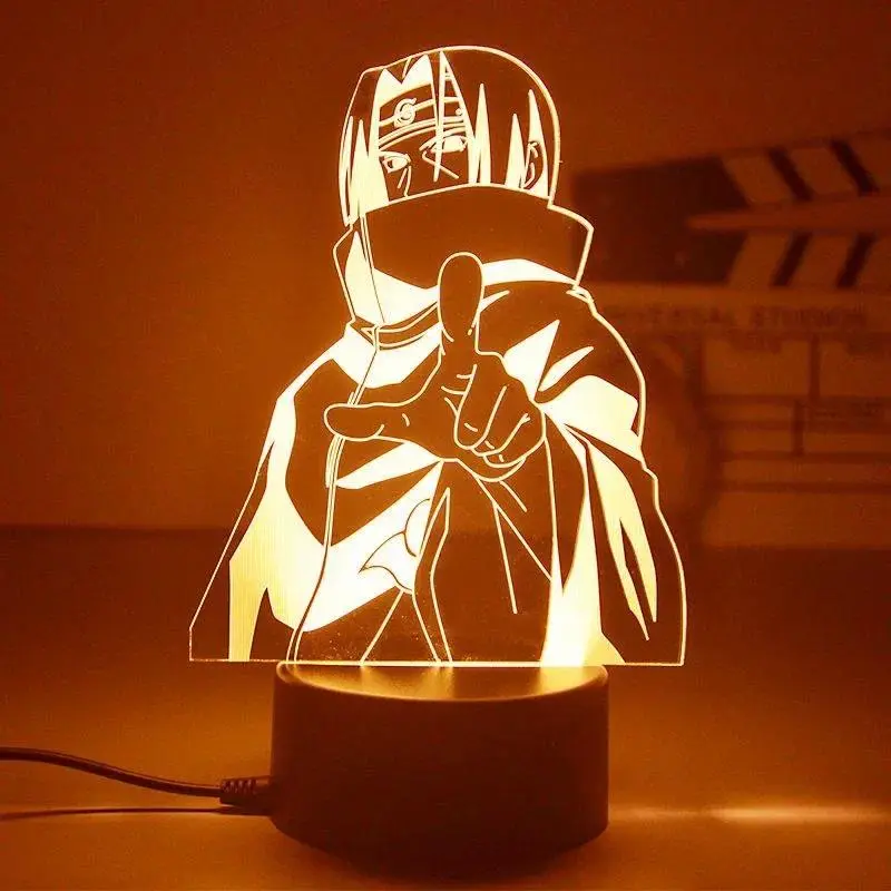 Uchiha Anime Model 3D Night Light 16 Color LED Table Lamp Children Gift Bedside Lamp Birthday Gifts