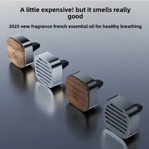 New model car air freshener with natural fragrance release, all-aluminum aroma diffuser, removes odors and provides car fragrance, perfume.