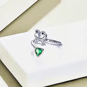 Fashionable frog niche design with adjustable opening animal ring, cool breeze, holiday birthday anniversary, graduation party, new year, Christmas gift gift