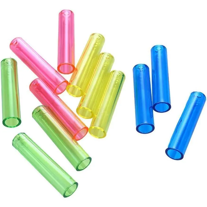 50 count Multicolor Plastic Pencil Caps Pencil Tip Protector Pencil Extender Desk Supplies Holders for Classroom School Office, Pencil Holders and Pen Holders