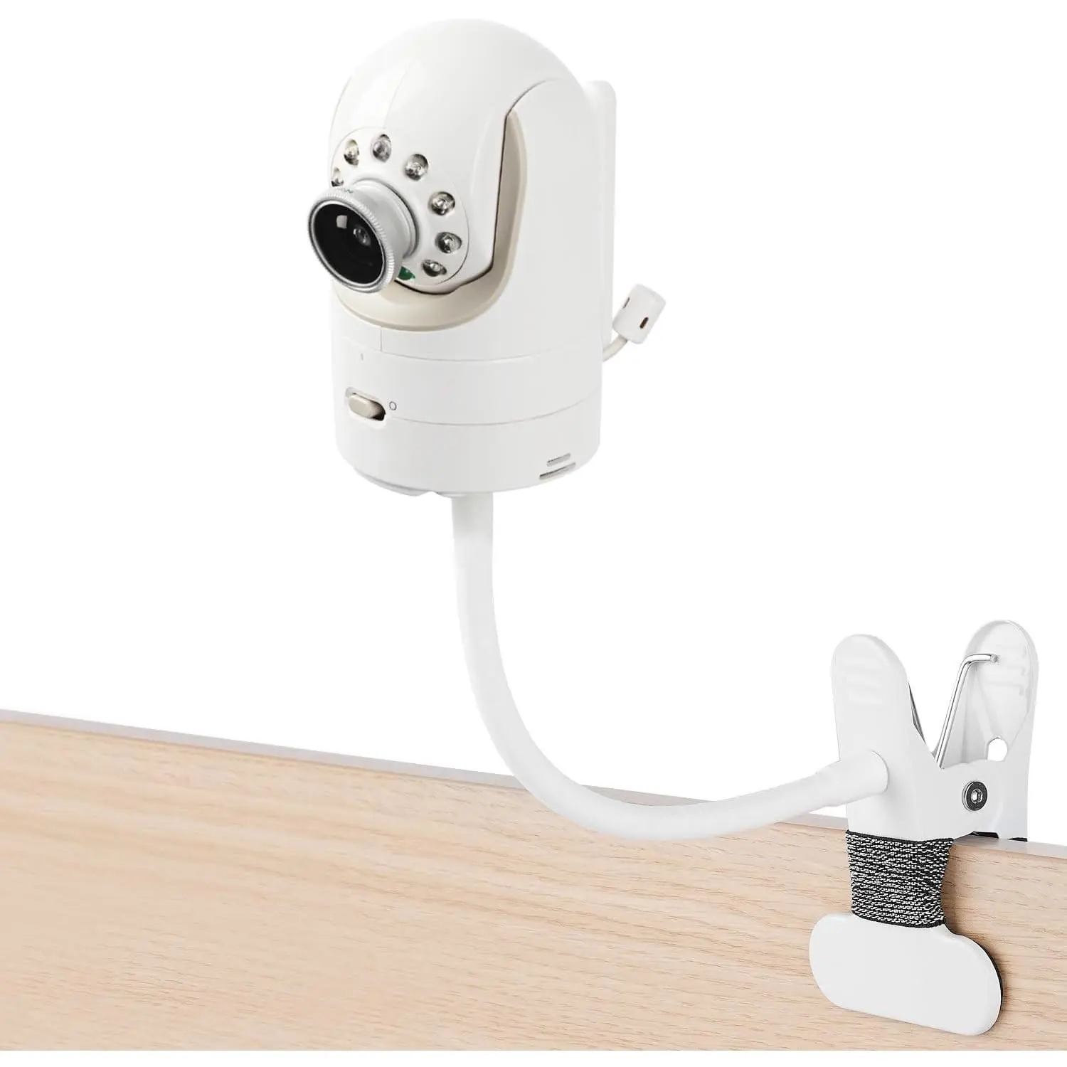 Flexible Baby Monitor Clip Camera Mount Compatible with DXR-8 and DXR-8 Pro Baby Monitor, Long Gooseneck Arm for Crib, Tool-Free Installation Wherever You LikeGift