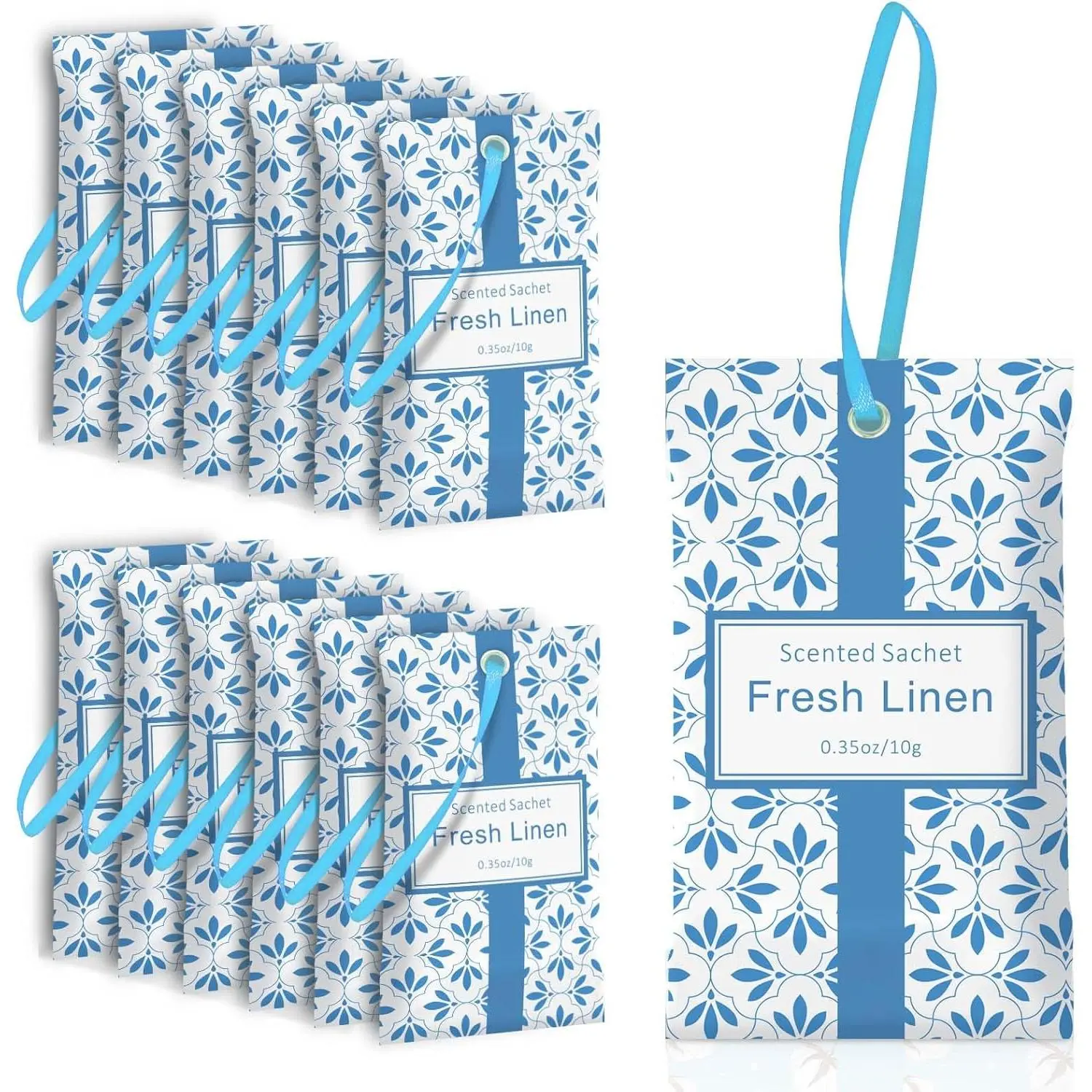 Scented Sachets for Drawers and Closets, Linen Scent 14 Pack |     Long-Lasting Home Fragrance Sachets Bags Gift Set, Wardrobe Freshener for Dresser, Closets, Clothes Storage, Suitcases