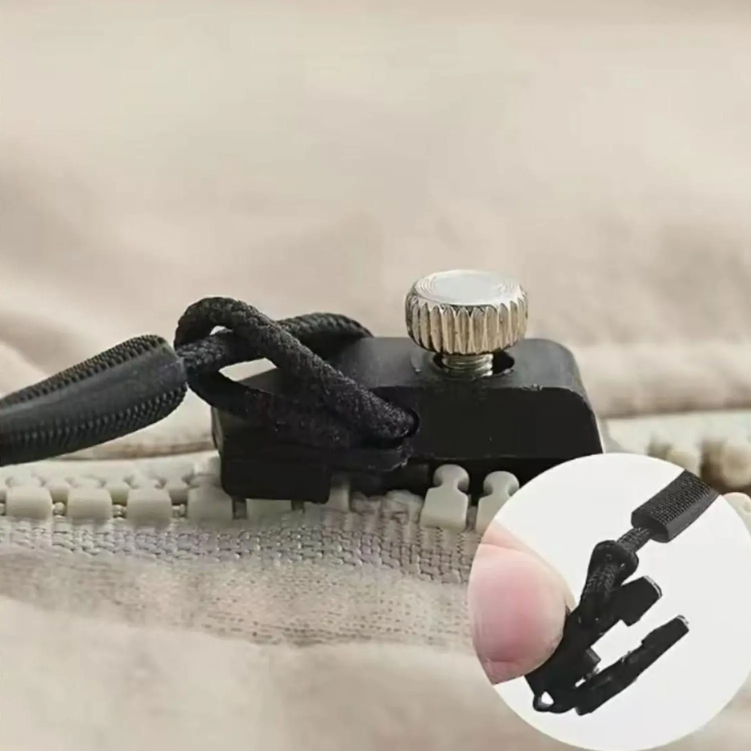 Zipper repair kit 6 pieces. 3 different sizes of replacement zippers, quick and easy installation with detachable snap fasteners. No sewing required. Suitable for suitcase bags, outerwear, clothes, shoes and boots - zipper replacement, zipper lock head.