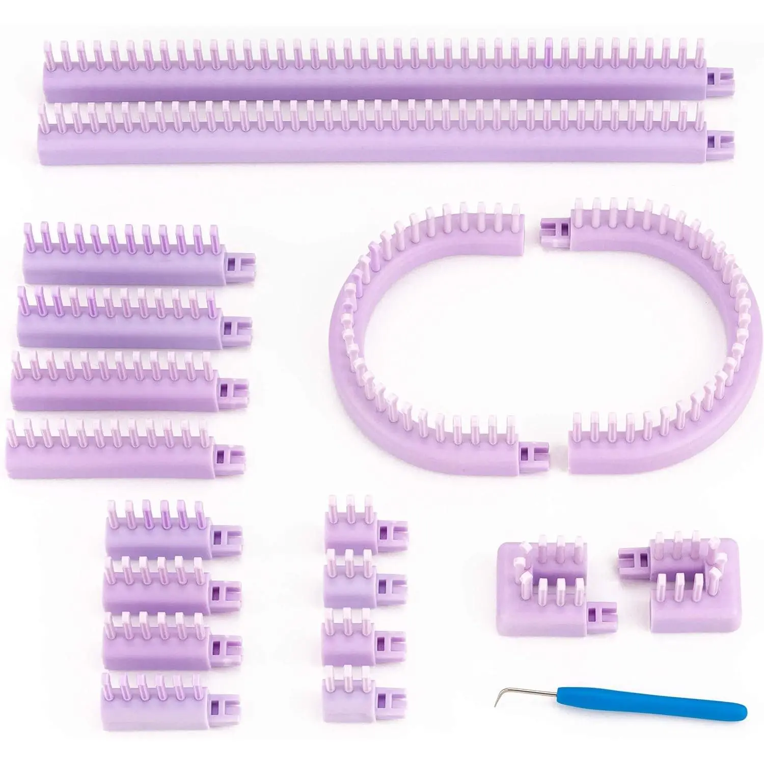 Authentic Adjustable Multi-Knit Loom, snap in parts, small and large gauge