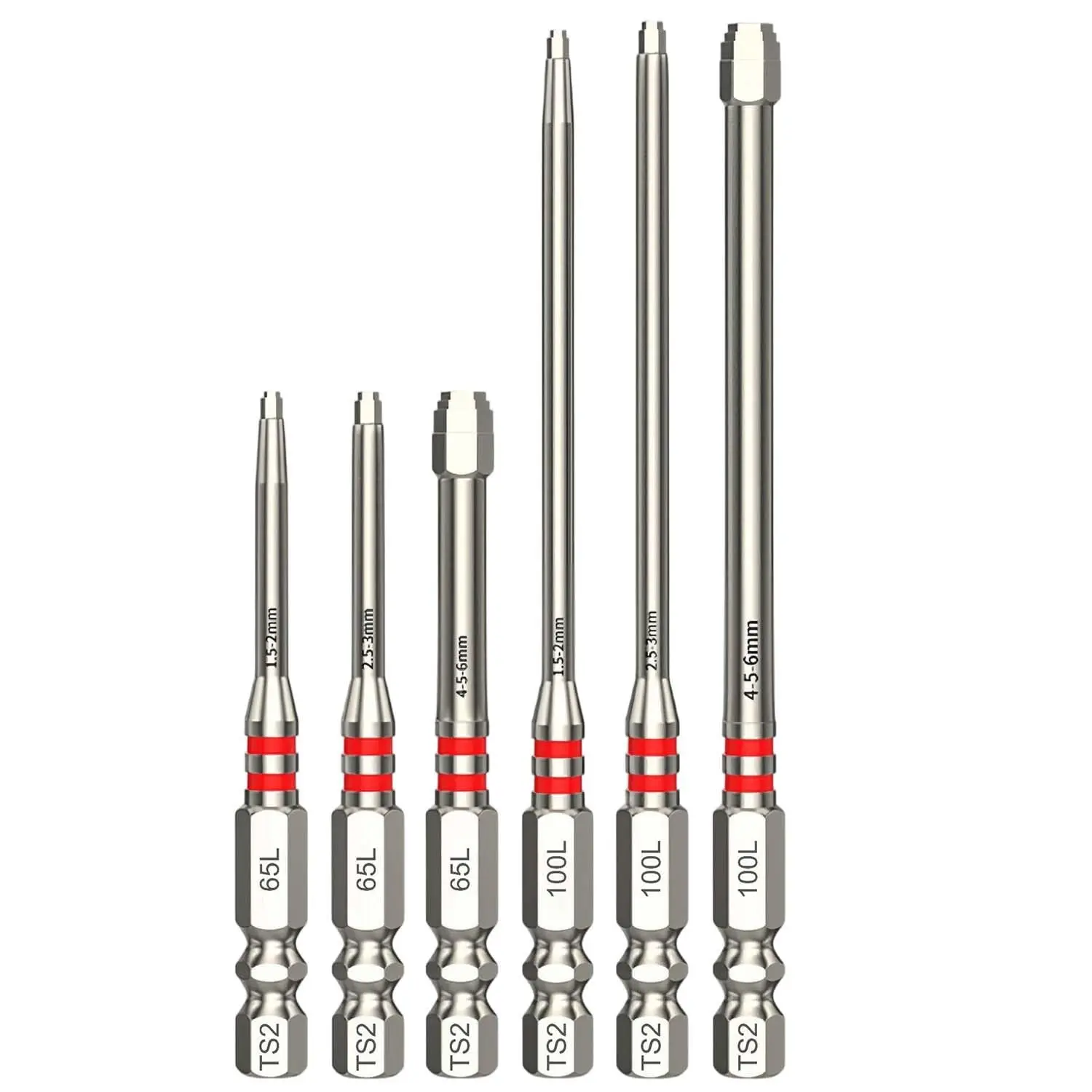 Tower Hex Bit Set - 6 Piece Integrated Tower Screwdriver Bits, Magnetic Hex Handle & Drill Bits, Unique Internal Structure for Hex Fasteners