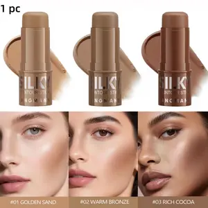 1pc Long-Lasting Matte Bronzer & Face Defining Contour Stick - Cream Formula with Buildable Coverage, Suitable for Powder, Foundation, or for -the- Contouring - European Formula Line