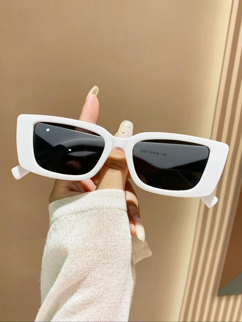 Summer Outfits 2024 Square Frame Sunglasses, New Fashion Travel Accessories for Women & Men, Lightweight and Durable for Outdoor Sun Protection Glasses for Daily Use, Trendy Beach Eyewear