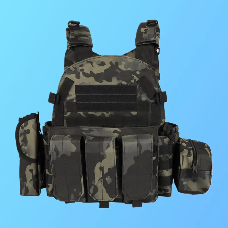 Kids Camouflage Tactical Vest Level Three Armor Breathable Multifunctional Anti Stab Combat Waistcoat Protective Gear