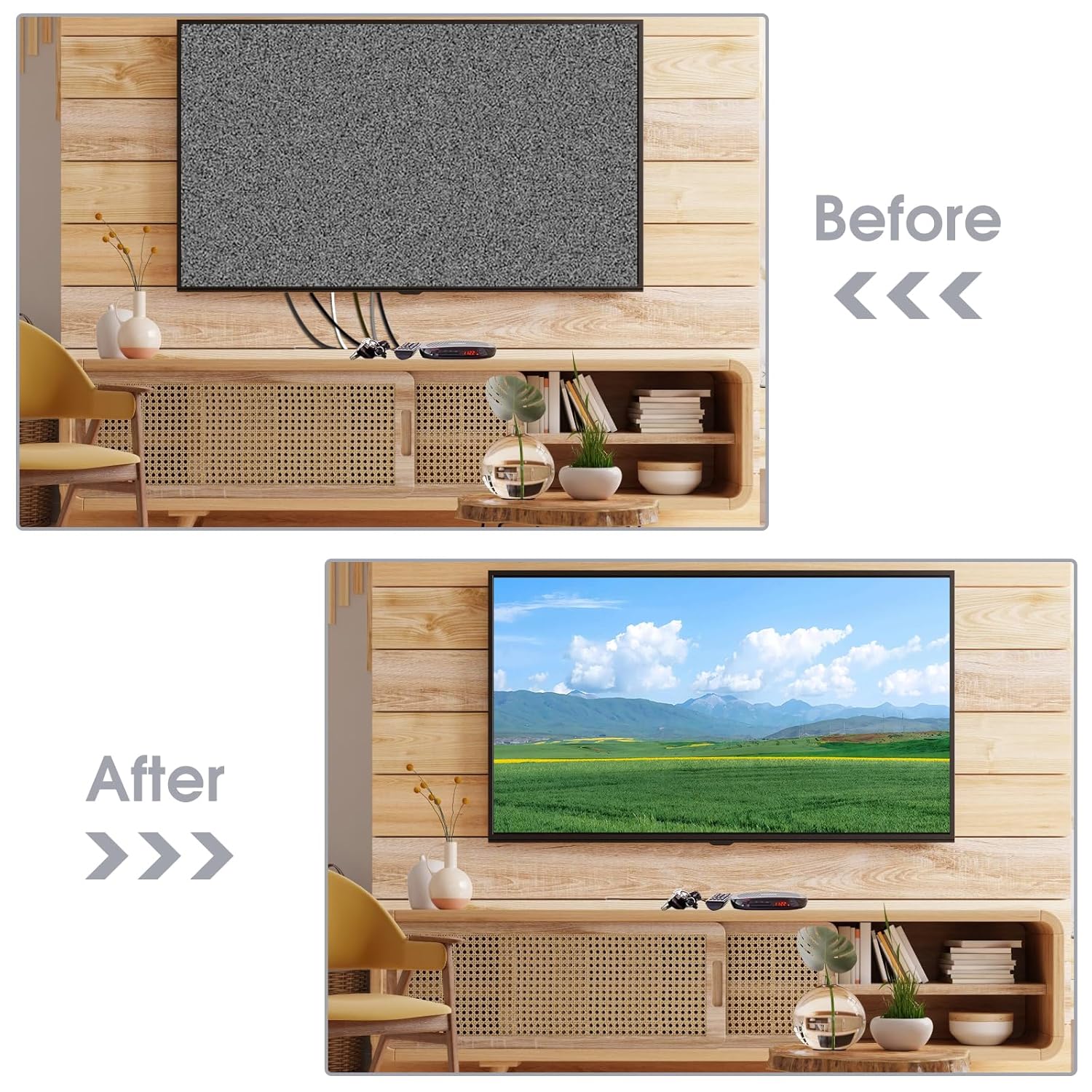 Desk Grommet 2 Inch (50 mm) 2 Pack, TV Cord Hider for Wall Mounted TV,Desk Hole Cover for Cables White, Grommet Hole Cover with Hole  for Wires Cables Through The Countertop