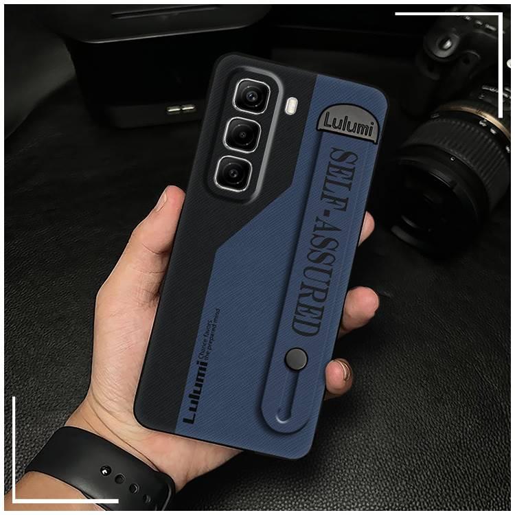 Dirt-resistant Back Cover Phone Case For infinix Hot50 Pro/X6881 Shockproof commerce Plain color masculine Anti-dust geometry Fashion Design simple Phone Holder Waterproof Durable