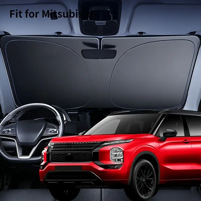 Front Windshield Sun Shade, Sun Cover For Car Windshield, Car Sunshade, Car Window Sun Visor & Interior Sun Shield, fits Mitsubishi ASX, Xpander, Outlander, Xforce, Triton, L200, Colt, RVR, Destinator, 2018-2023 & 2024-2026 Models