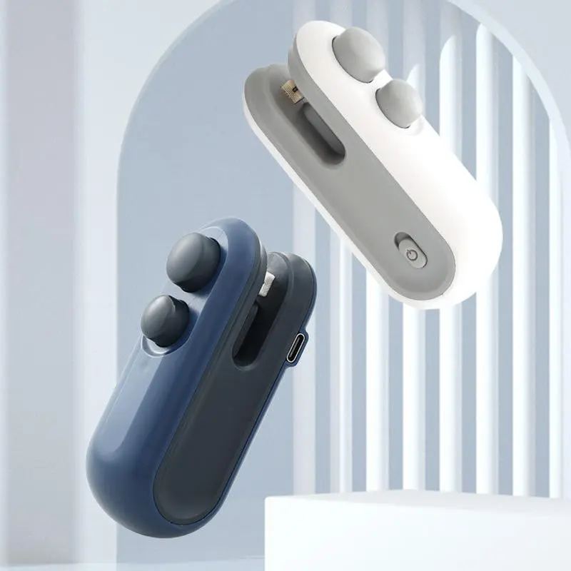Portable Mini Sealing Machine with Type-C Charging Cable, Manual Plastic Seal Press, Airtight Seal, Ideal for Travel and Outdoor Use, Vacuum Sealer Machine, Vacuum Packing Machine