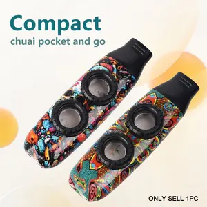 Adjustable Kazoo with Dual Reeds, Includes Replacement Reeds and Mouthpiece, Perfect for Guitar, Ukulele, Violin, Piano, Easy to Learn, Music Gift