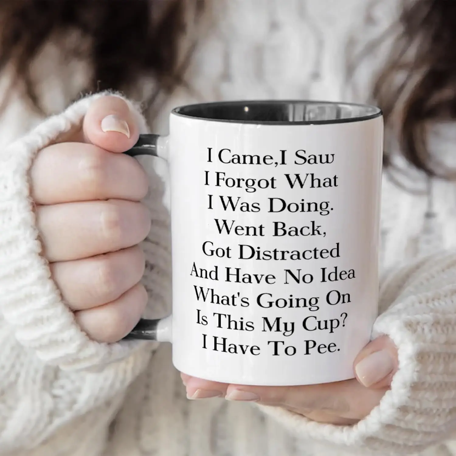 Funny Senior Citizens Coffee Mug,I Came I Saw I Forgot What I Was Doing,Funny Sarcastic Gifts for Old People Elderly Mom Dad Grandma Grandpa Husband Wife Coworker Birthday Christmas Gift White 11oz