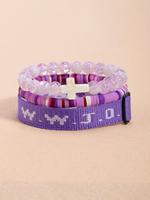 Gradient Purple Ice Crack Beads wwjd