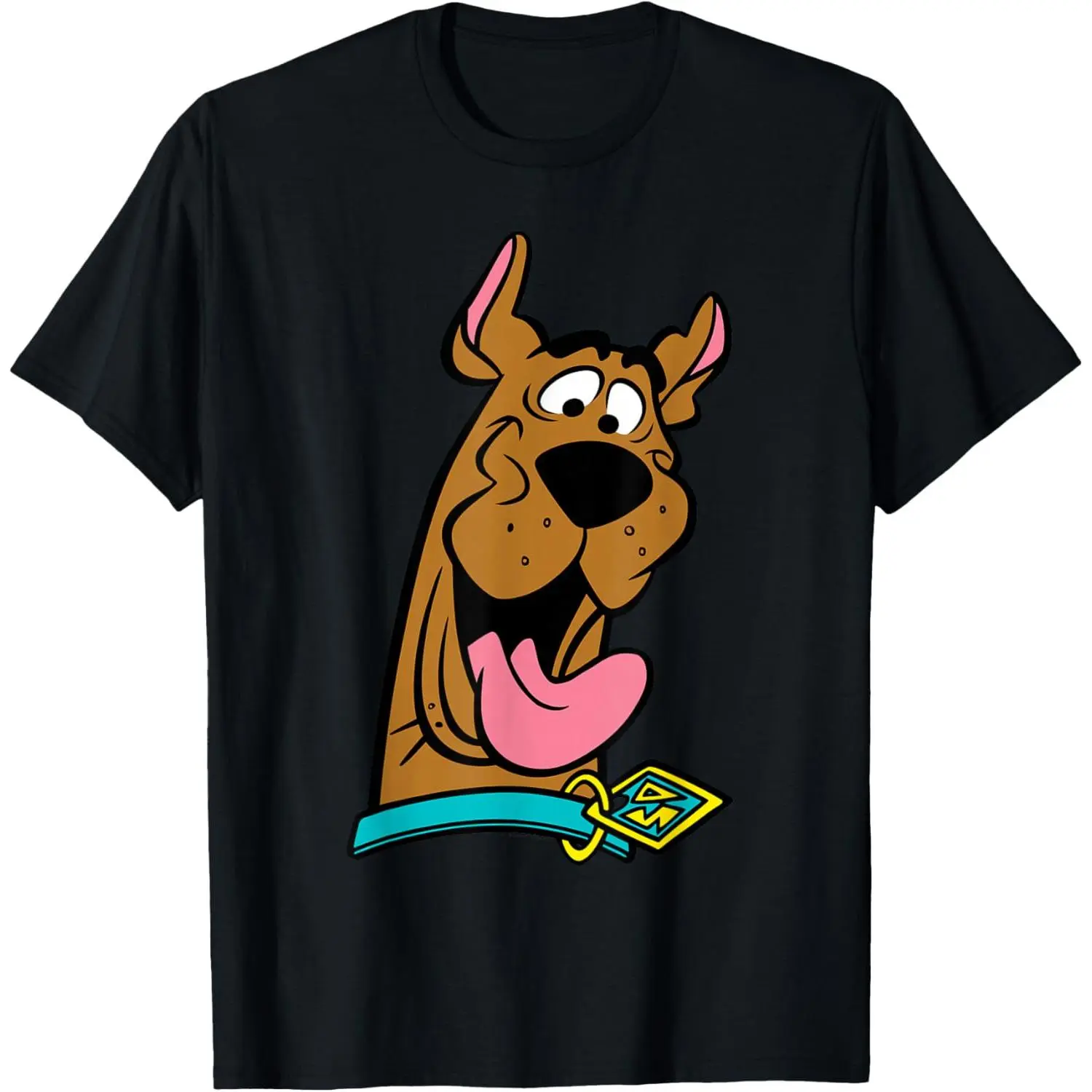 Men's Scooby-Doo Vintage Graphic T-Shirt, 100% Cotton Short-Sleeve Crew Neck, Loose/Oversized Casual Fit, Retro Cartoon Streetwear, Breathable Soft Classic Top, Foldable Layer for Casual/Halloween Use, 3XL Size, Cold Wash Compatible, All Seasons, Expandab