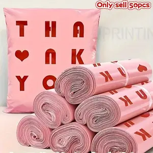 50pcs Thick Shipping Bags, Shopping Gift Bags, Waterproof Polyethylene Mailer Envelopes, Fashion Packaging, Logistics Bags