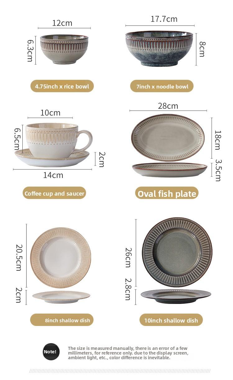 Ceramic cup latte art coffee cup and saucer set for couples, vintage style coffee cup, Japanese ins light luxury retro