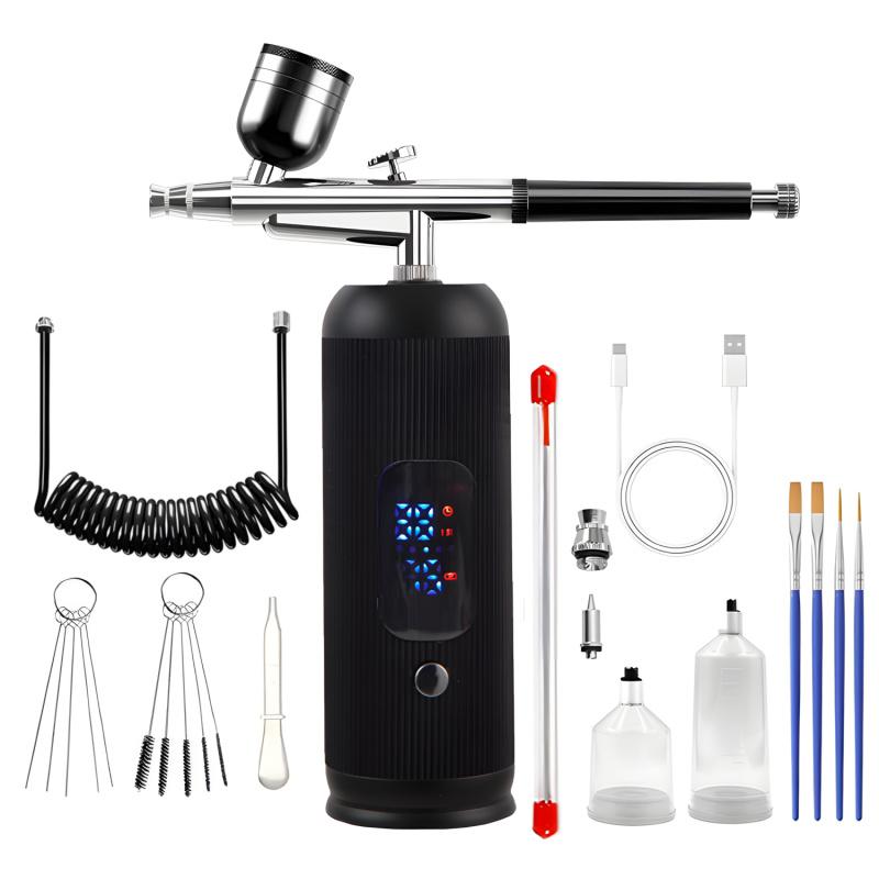Airbrush Pen Kit With Compressor,Rechargeable High Pressure Air Brush Set Cordless Airbrush Kit with 0.3mm Nozzle for Painting,Doodling,Coloring,Cake Decor,Makeup,Modeling, Expert Airbrush Kit