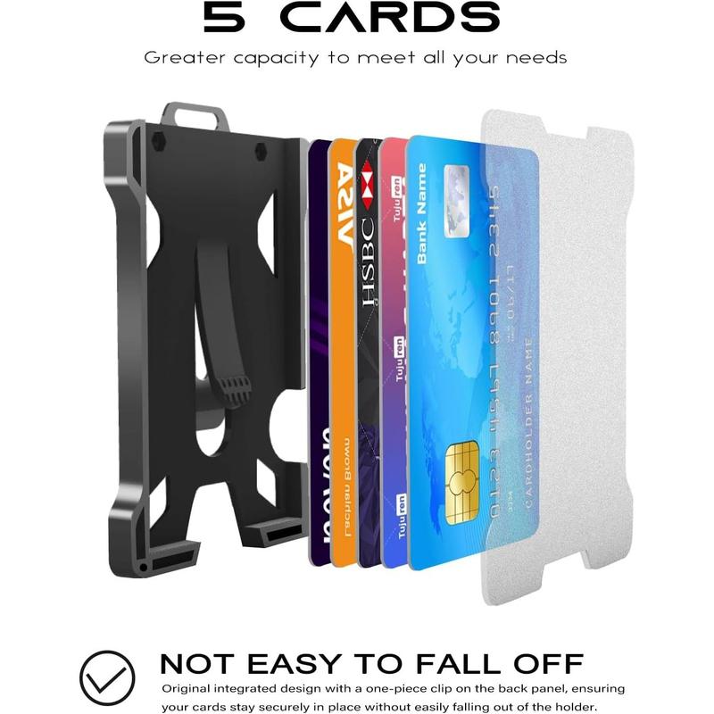 ID Badge Holder with Retractable Clip, Credit Card Holder,  Wallet, Name Badge Holders, Business Card Holder, and  Clip for Men and Women (Blue)