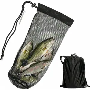 32 Inch Collapsible Fishing Keep Net With Ground Spike & Bait Holder |   Heavy Duty Live Fish Storage Basket for Kayak Ice Fishing Livewell & Small Lobster Catching   Father's Day Multi-Style Fishing Gifts for Dad | fishing stuff