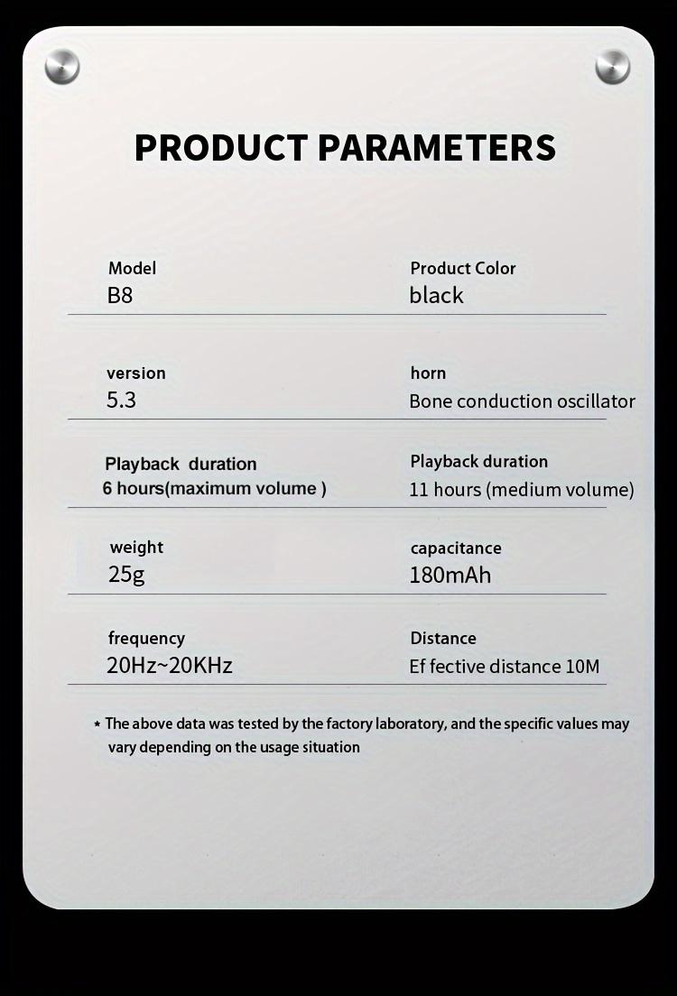 True Wireless Bone Conduction Headphones, 2025 Upgrade Open-Ear Earphones, Type-C Charging Long Battery Life, Sports Earbuds with Built-In Mic for Hiking, Workouts, Running, Gift, Black, Wireless Headphones