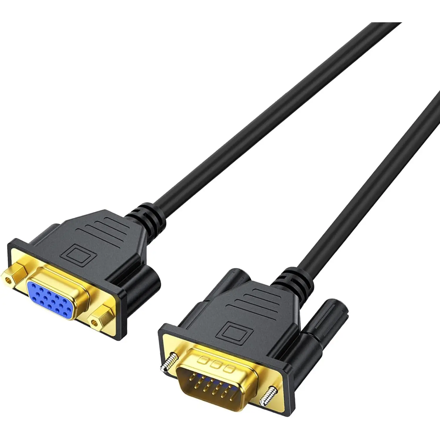 VGA Extension , VGA  Male to Female 6  15 Pin (Not 9 Pin), SVGA Male to Female HD15  Video Adapter  Support 1080P  for Laptop, PC, Projector, HDTV, Display