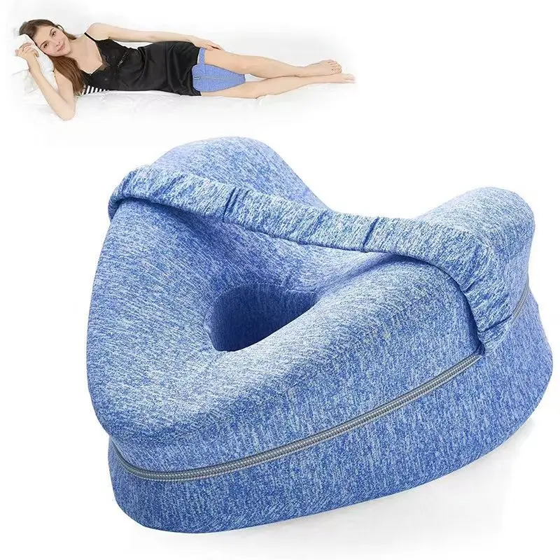 Leg Alignment Pillow for Side Sleepers, Memory Foam Material, Adjustable Shoulder Straps, Washable Cover, Relieves Hip Pain and Sciatica, Orthopedic Memory Foam