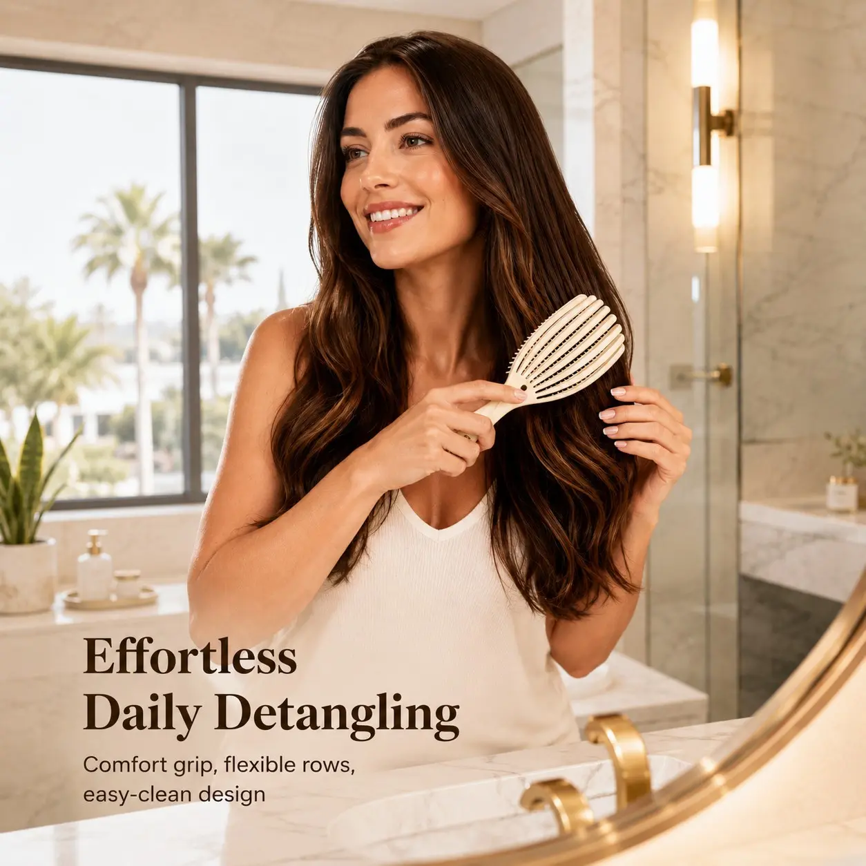 Pain-Free Detangling Hair Comb, Anti-Tangle Scalp Massager, Ideal for Long Thick Hair, Beauty Styling Tool, Perfect Gift for Holidays