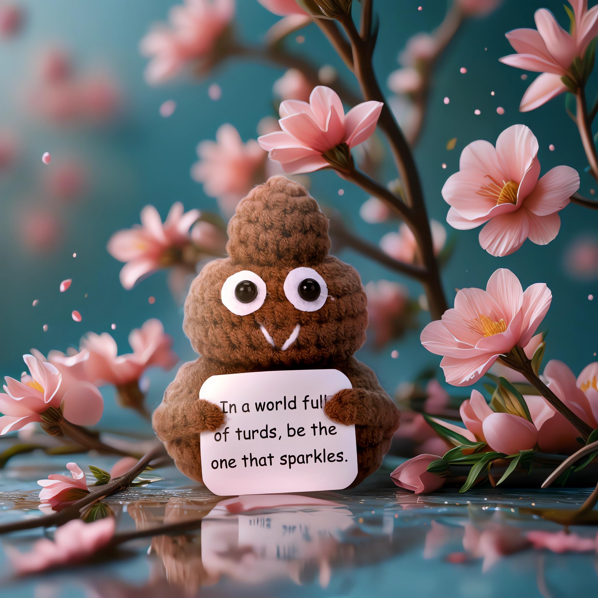 dorable Handmade Knitted Poop Doll Emotional Support Plush Soft Squeezable Stress Relief Toy Ideal Christmas Presents Holiday Gifts Birthday Gifts For Women Men Him Teacher Appreciation Small Cute Gift Bag Pendant Desk Decor Travel Companion Party Favor